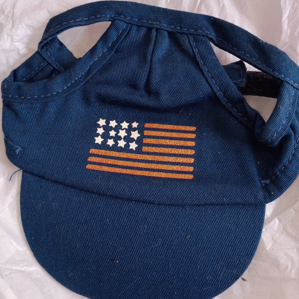 Patriotic dog or cat summer hat cap NEW